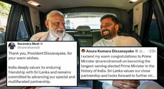 PM Modi Thanks AKD; Reaffirms Strong Indo-SL Ties